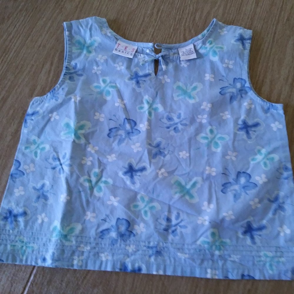 TKS Basics Girls Floral Sleeveless Shirt